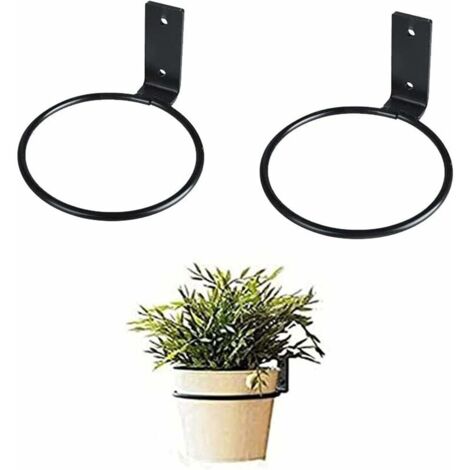 VURAHOME - 2Pcs Muraux Pour Pot De Fleurs,Supports Pot De Fleurs,Supports Pour Plantes D'Intérieur,Portes Pot De Fleurs Sur Pied