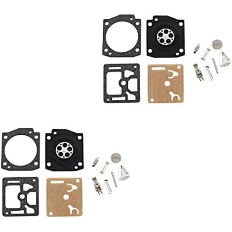 VURAHOME - 2X Kit de réparation de membrane de carburateur pour Husqvarna 340 345 346XP 350 353 357 359 Tronçonneuse Zama RB-122 C3-EL17 C3-EL18 C3-EL32
