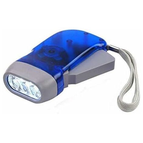 VURAHOME - 3 LED Dynamo Lampe De Poche Lumière Main Presse Manivelle Camping Portable Voyager Lampe De Randonnée Durable Et Utile