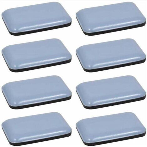 VURAHOME - 35 x 25 mm, 8x Patin glisseur téflon Teflon autocollant , XU,adhésif rectangulaire Protection Sol Parquet Pied Chaise Meuble -
