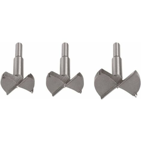 VURAHOME - 3Pcs (45/50/60MM) Fraise Bois Carbure, L'installation de Portes Sphériques Bois, Tiroirs, Vous aide rapidement pour faire des trous propres à fond plat dans le bois