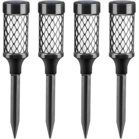 VURAHOME - 4 PC Lampes Solaires D'ExtéRieur éTanches à Haute Luminosité, D'un LED Lights,pour Trottoir Cour Patio Paysage Blanc