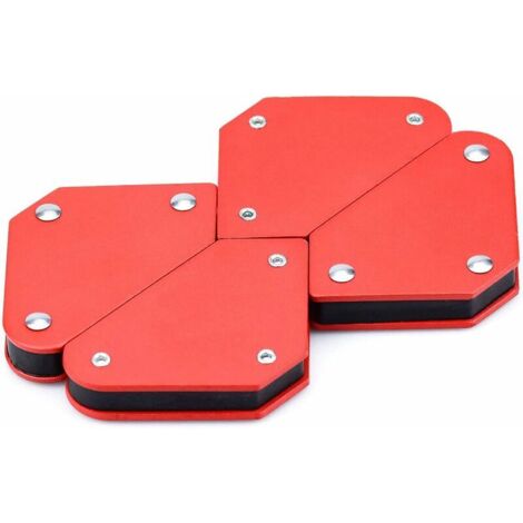 VURAHOME - 4 Pièces Aimant de soudeur, Supports de Soudure Magnétiques Accessoires de soudage Angle de soudure magnétique,45 ° 90 ° 135°, force de maintien de 5 kg