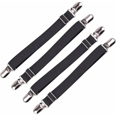 VURAHOME - 4 Pièces Ceinture D'Extension De Drap De Lit Clip De Drap Réglable Clip De Matelas Élastique Tendeur De Drap Application De Coussin De Canapé Accessoires De Literie