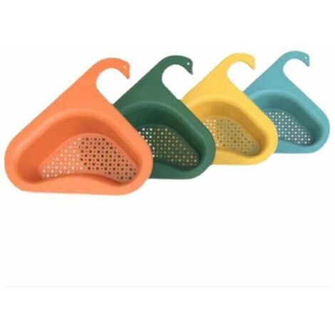 VURAHOME -4 Pièces Panier Vidange Evier Cuisine, Porte Évier Triangulaire, Panier D'évier étagère de Vidange, Support de Vidange, Egouttoir Evier Cuisine