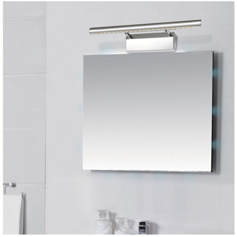 VURAHOME -40cm Lampe Salle de Bain Mirroir LED Applique Murale Lumière, Tableau Étanche avec Interrupteur en Acier Inoxydable Éclairage Décoration Meuble WC Toilette Maquillage(5W)