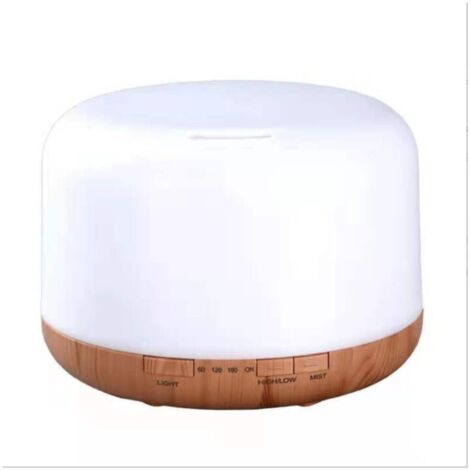 VURAHOME - 500ml Diffuseur d'Huiles Essentielles, Premium 5 en 1 à Ultrasons Electrique Vaporizer Humidificateur, Minuterie et Arrêt Automatique sans eau, 7 Couleurs de Lumière LED pour Yoga, Maison,