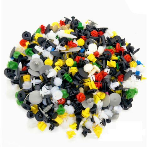 VURAHOME - 500pcs Rivet Clips Plastique, Plastique Fixation Auto Universel, de Garniture Voiture avec Outil Démontage pour Panneaux Garnitures Portes, Différentes Formes et Tailles