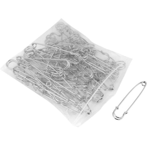 VURAHOME - 50pcs Epingles à Nourrice Epingles de Sûreté, Walfront Conception Plaquée Goupille de Sécurité 75mm pour Tous Les Types de Tissus et de Vêtements, Projets d'arts et Métiers et Pêche