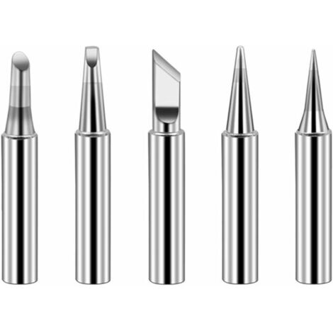 VURAHOME - 5Pcs Pointes à Souder, 900M-T-K, B, I, 3C, 2.4D Remplacement Pointes de Fer à Souder Kit pour Hakko, Radio Shack, TENMA, ATTEN, Rapide, Aoyue, Yihua 936 Station de Soudure