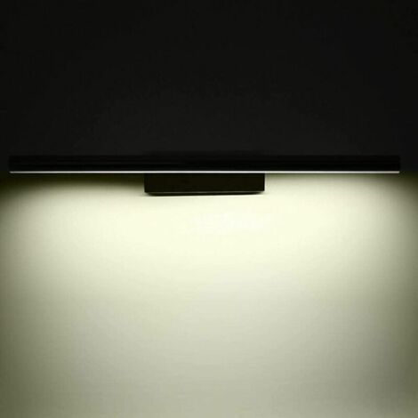 VURAHOME - 5W Led Miroir Avant Lumière - Lampe Salle Bains Avec Interrupteur Maquillage étanche éclairage Acier Inoxydable Applique Murale Toilettes Intérieur Utiliser Blanc Chaud