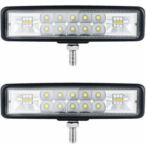 VURAHOME - 6” Phare LED Moto Phare de Travail led Tracteur 2 Rangs 9-36V 120W 12000LM 6000K Combinaison Spotlight+Floodlight Barre LED Off-road Phare Led 4x4 Pods d'éclairage LED pour Camions SUV Moto