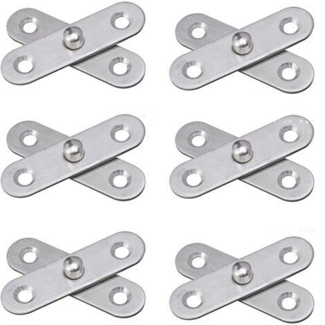 VURAHOME - 6 Pièces Charnière à Pivot, 360 Degrés Porte Pivot, Charnière à Pivot en Acier Inoxydable, Montage pour Porte ou Fenêtre à La Maison, Armoire, Etc,-Versailles