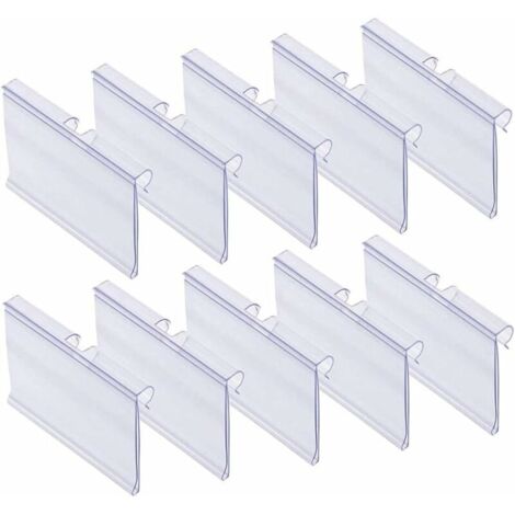 VURAHOME - 70pcs porte-étiquette de prix d'étagère, porte-étiquette d'étagère, porte-étiquette, pour afficher les prix de détail des supermarchés, les étiquettes de prix des produits, les cartes de vi