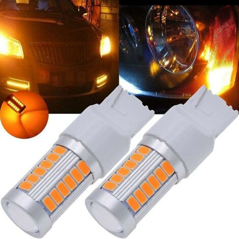 VURAHOME - 7440, T20 Ampoules Led Orange Jaune 900 Lumens Clignotants Lumière
