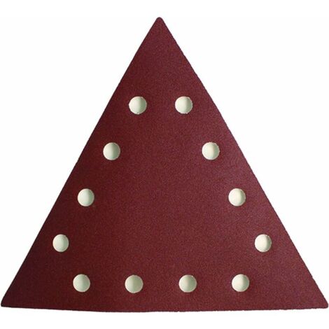 VURAHOME - ABT-240 Triangle Abrasif - Papier Abrasif Triangulaire Multi-Usage - Ponçage & Lissage du Platre, du Bois & des Cloisons Sèches - Grain de 240 - 28.5x28.5x28.5cm - Pack de 10