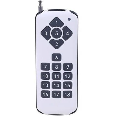 VURAHOME - Accessoires pour outils multifonctions - Télécommande RF ASK 18 canaux 433 MHz 18 touches, émetteur sans fil haute puissance pour alarme de commutation - (Couleur : blanc)