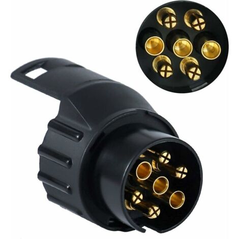 VURAHOME - Adaptateur De Prise De Remorque 12V, Prise De Remorque 13 À 7 Broches