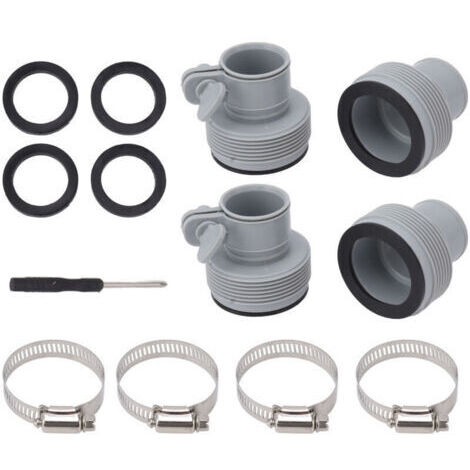 VURAHOME - Adaptateur de tuyau de type B avec collier de remplacement pour pompes filetées Intex FIT ARU, convertisseur de raccords de piscine de type B, accessoire de piscine,de