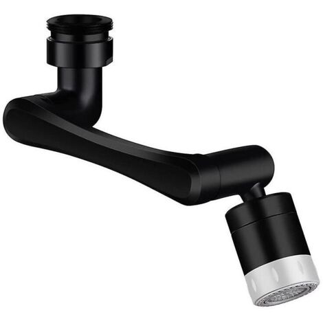 VURAHOME - Aérateur de robinet pivotant 1080+360 Aérateur de robinet rotatif (noir)