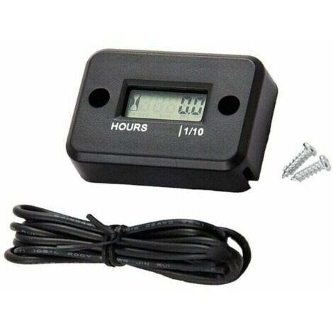 VURAHOME - Affichage LCD Compteur horaire numérique Minuterie de jauge pour , XU,Quad Moto Motoneige motocross pit bike tondeuse à gazon tracteur camion -
