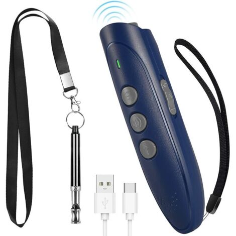 VURAHOME - Anti Aboiement Chien Dissuasion et Sifflet Ultrason Chien,Ultrasonique Dispositif Chien à Fréquence Variable,Remplissage d'USB 2 en 1 Anti-aboiement Chien,Dispositifs de Contrôle de la