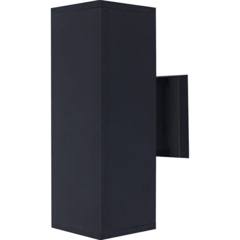 VURAHOME - Applique murale d'extérieur pour porche, éclairage extérieur moderne, étanche, antirouille, E27, noir mat,