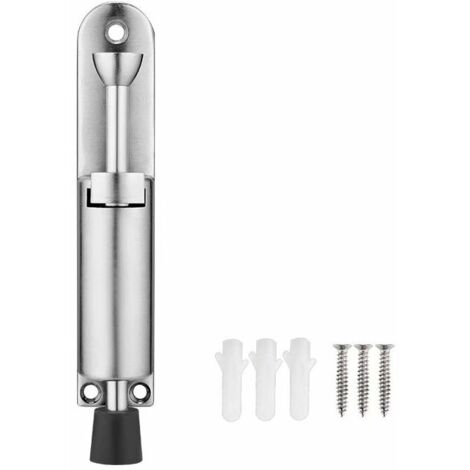 VURAHOME - Arrêt De Porte En Acier Inoxydable, Butée De Porte Butoir De Porte Caoutchouc En Alliage De Zinc Avec 3pcs Vis Arrêt De Porte Pour Cuisine Chambre Salon(argent，1pcs)