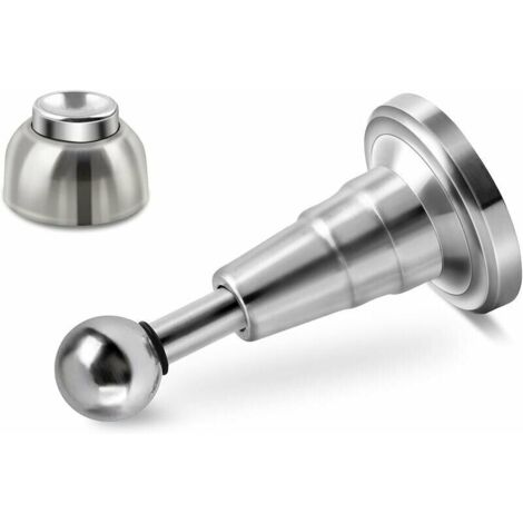 VURAHOME - Arrêt de porte magnétique avec amortisseur hydraulique, acier inoxydable robuste, support d'arrêt de porte magnétique pour montage mural