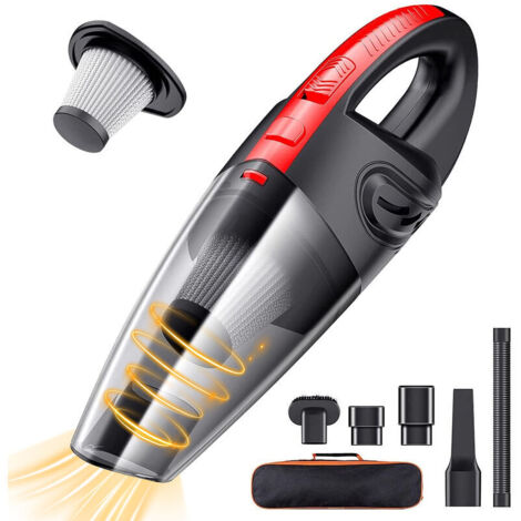 VURAHOME - Aspirateur à main, rechargeable 3500PA Aspirateur de voiture puissant avec filtre lavable