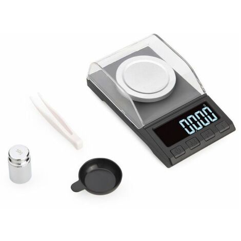 VURAHOME - Balance électronique 0.001g Balance de précision Laboratoire Mini Balance Bijoux Poudre Balance (10g/0.001g)