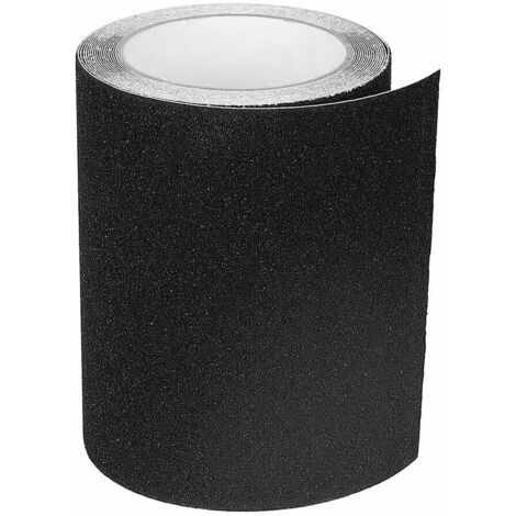 VURAHOME - Bande Antidérapante Adhésive pour Escaliers, Friction, Abrasif pour les Sécurité, Escabeau, Intérieur, Extérieur, Haute Traction, 15CM x 5M, Noir