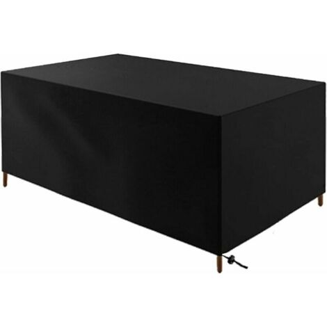 VURAHOME -Bcc Housse De Mobilier De Table Et De Chaise, Housse De Mobilier De Jardin En Tissu Oxford 210d Robuste, Rectangulaire, Imperméable, Coupe-Vent, Résistante Aux Uv Pour L'extérieur (21313274c