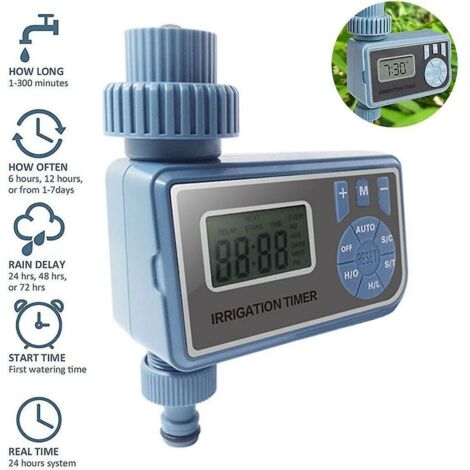 VURAHOME – Bewässerungsuhr, programmierbare digitale Bewässerungsuhr, einzigartiger Preis, automatische und manuelle Bewässerung, IP65-Schlauchbewässerungsuhr, Bewässerungssteuerung für Garten, Hof un