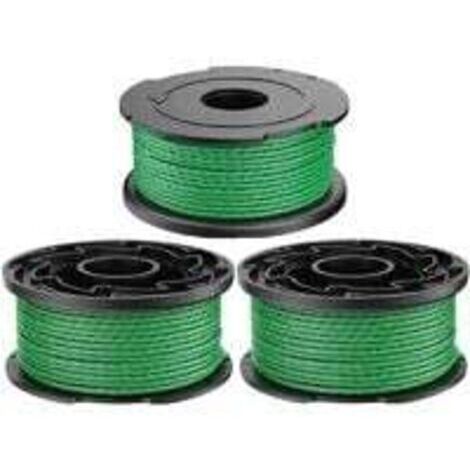 VURAHOME - Bobine de fil pour Black et Decker A6486 GL7033 GL8033 GL9035 débroussailleuse sans fil 2,0 mm 6,1 m, Bobine de fil rechange Coupe Bordure pour Black and Decker A6486 (3pcs)