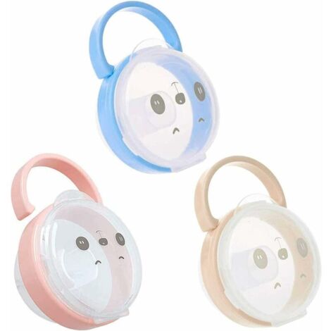 VURAHOME - Boîte de Sucette, 3 Pièces Boîte à Sucette pour Bébé, BoîTe à TéTine BéBé, Boîte de Rangement pour Tétine, Boîte de Rangement pour Sucette, Boîte à Sucette de Voyage, pour Stockage Quotidie