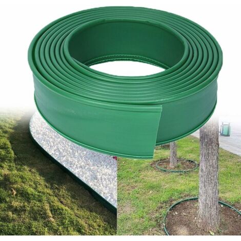 VURAHOME - Bordure Plastique Jardin Bordure de Gazon Flexible, Utilisation Facile, Faciles à Couper, Bordure de Pelouse Vert