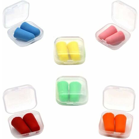 VURAHOME - Bouchons d'oreilles Bouchons d'oreilles de sommeil Bouchons d'oreilles en mousse souple6 paires（6 couleurs）