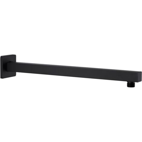 VURAHOME - Bras support de douche carré inox 201 noir 40 cm