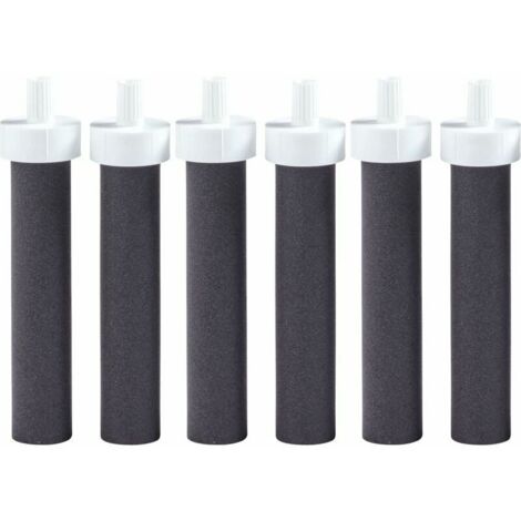 VURAHOME - Brita Lot de 6 filtres de remplacement pour bouteille d'eau Noir