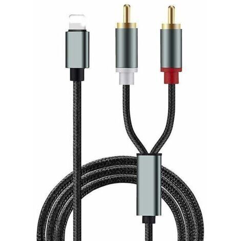 VURAHOME - Câble audio 3,5 mm vers 2RCA – Longueur 1 mètre – Transmission audio claire pour amplificateur et haut-parleurs