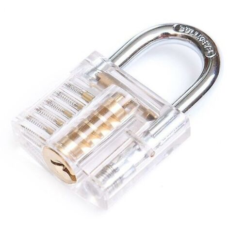 VURAHOME - Cadenas de pratique de section transparente de matériel de meubles avec 2 clés-