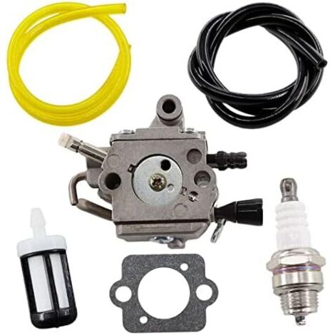 VURAHOME - Carburateur avec tuyau dessence Bougie dallumage pour tronçonneuse STIHL MS193T MS193 Remplace Zama 1137-120-0606 11371200606