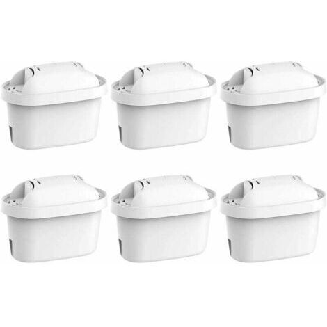 VURAHOME - Cartouche de Filtre à Eau - Compatible avec Brita Maxtra Plus - Recharge pour Carafe Filtrante Marella (Lot de 6)