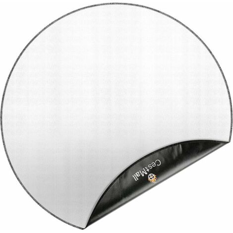 VURAHOME - CestMall Tapis de brasero 96,5 cm Tapis ignifuge Grilles de barbecue Tapis de protection contre les éclaboussures Tapis de foyer rond Pliable Résistant à la chaleur Résistant à l'eau Access