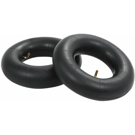 VURAHOME - Chambres à air de brouette 2 pcs 13x5.00-6 Caoutchouc Noir