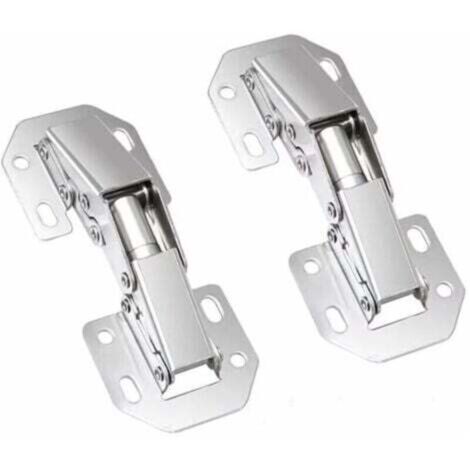 VURAHOME - Charnières à Fermeture, Charniere Porte Placard 90 Degré Charniere Invisible Meuble pour Porte Armoire Placard de Cuisine 77mm，2pcs,de