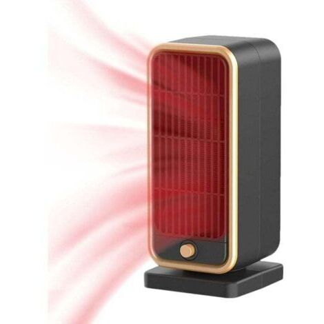 VURAHOME - Chauffage électrique de Bureau Petit radiateur pour 500W, XU,Chauffage céramique PTC à Chaleur Rapide, Thermostat Intelligent et Silencieux, D'espace Transportable -