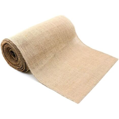 VURAHOME - Chemin de Table en Toile de Jute, 30 cm x 10 m Décoration Vintage Chemin de Table Jute, Chemin pour Décoration de Table Jute Naturel, Toile de Jute Rouleau pour Mariage Baptême Festival Fêt