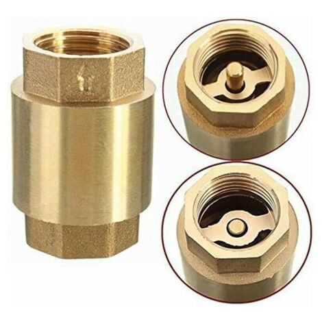 VURAHOME - Clapet Anti-Retour À Ressort En Laiton 30 Mm Pour Eau, Huile, Vapeur Et Autres Supports (Lot De 1)